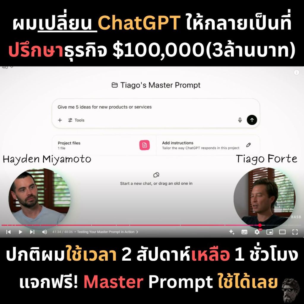 ผมเปลี่ยน ChatGPT ให้กลายเป็นที่ปรึกษาธุรกิจ $100,000&nbsp;(3ล้านบาท)