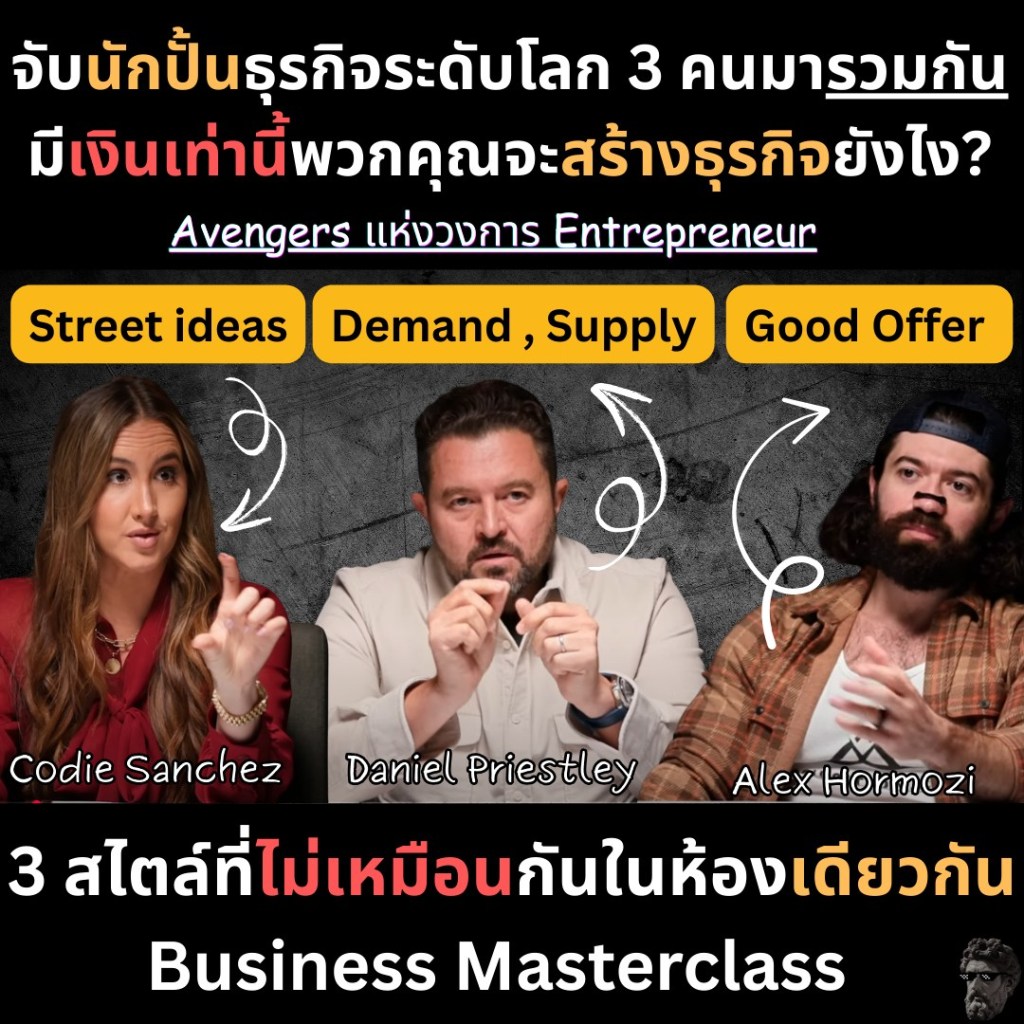 จับนักปั้นธุรกิจระดับโลก 3 คน มารวมกัน มีเงินเท่านี้พวกคุณจะสร้างธุรกิจยังไง?
