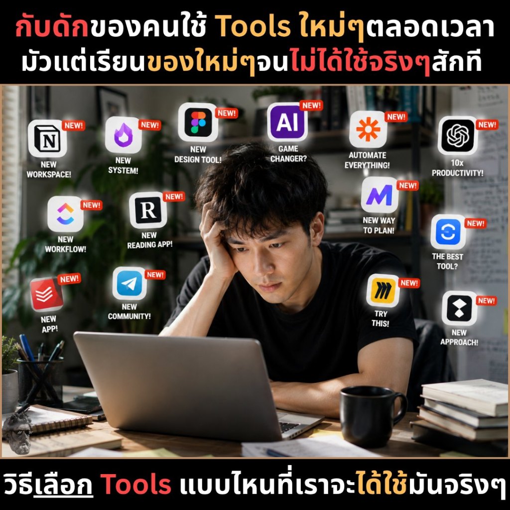 กับดักของคนใช้ Tools ใหม่ๆตลอดเวลามัวแต่เรียนของใหม่ๆจนไม่ได้ใช้จริงๆสักที