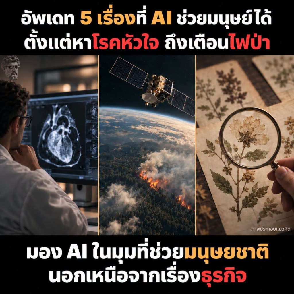 อัพเดท 5 เรื่องที่ AI ช่วยมนุษย์ได้ ตั้งแต่หาโรคหัวใจ ถึงเตือนไฟป่า