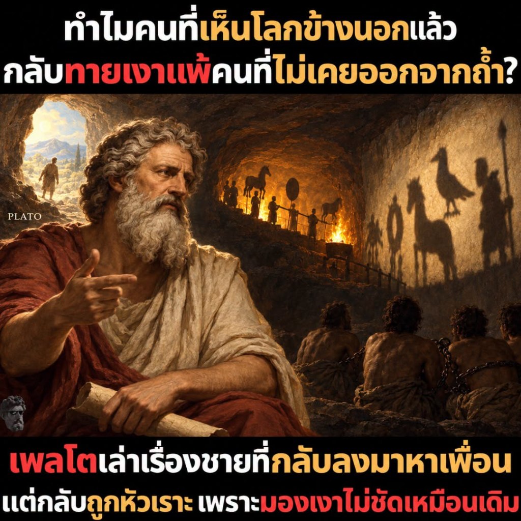 ทำไมคนที่เห็นโลกข้างนอกแล้วกลับทายเงาแพ้ คนที่ไม่เคยออกจากถ้ำ?