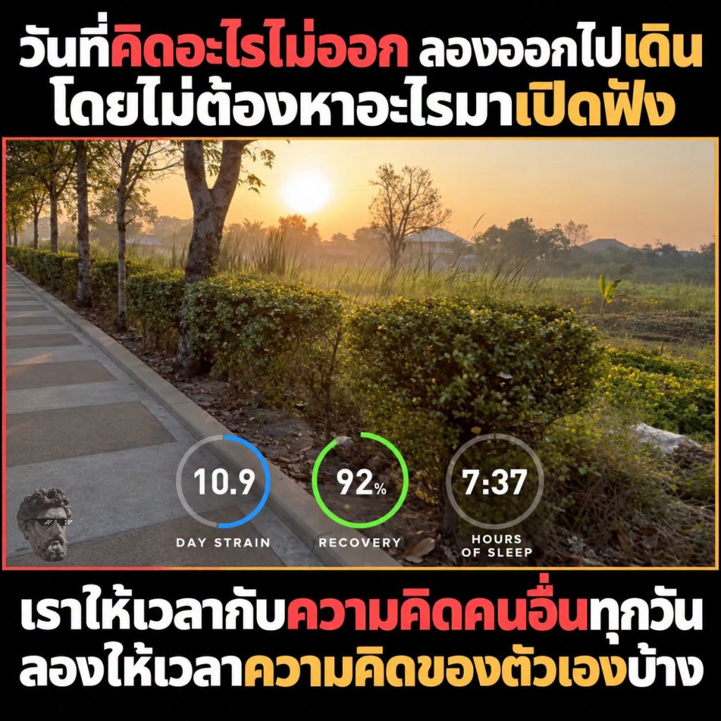 วันที่คิดอะไรไม่ออก ลองออกไปเดิน โดยไม่ต้องหาอะไรมาเปิดฟัง
